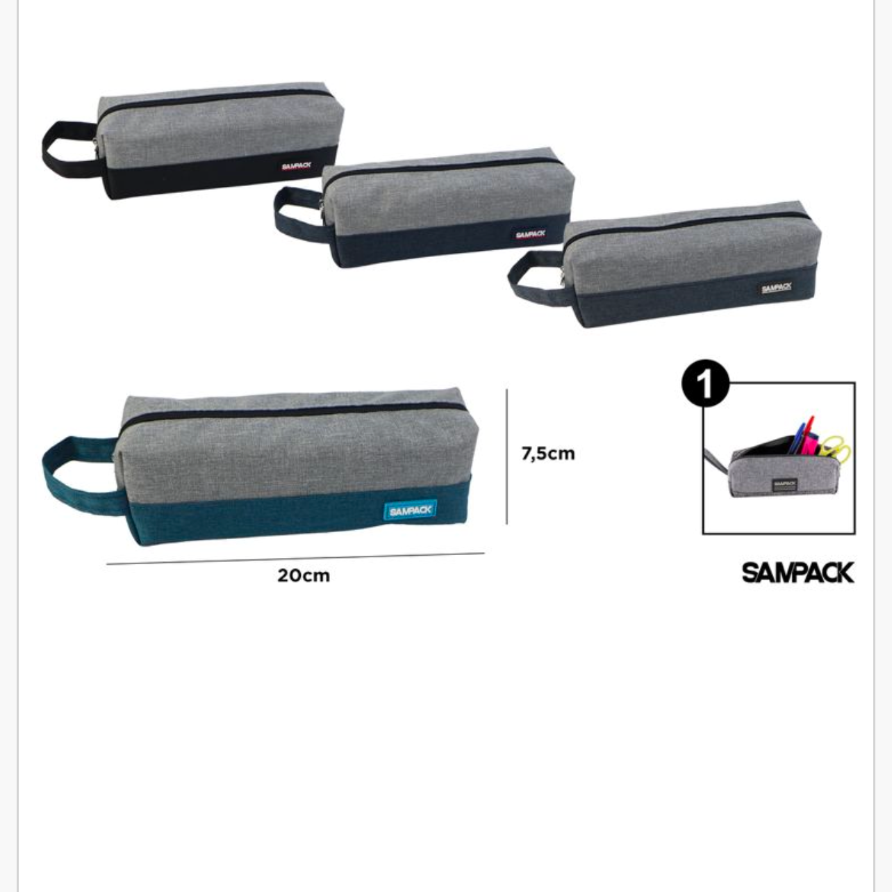 Estuche standard cremallera