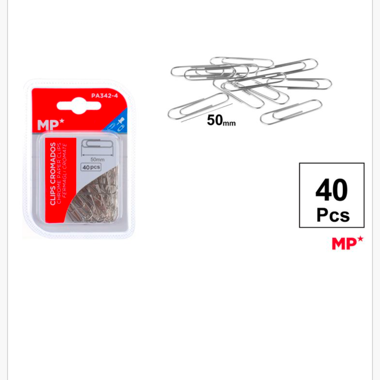 Clips cromados 50mm