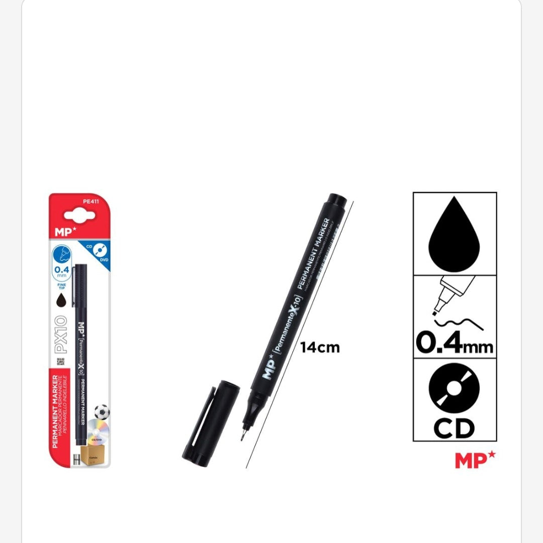 Marcador de CD punta negro 1mm
