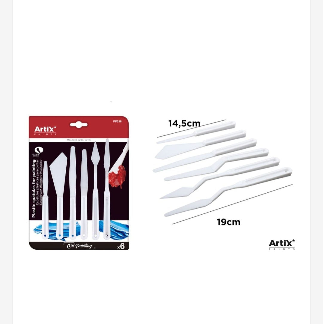 Espátulas para pintar de plástico