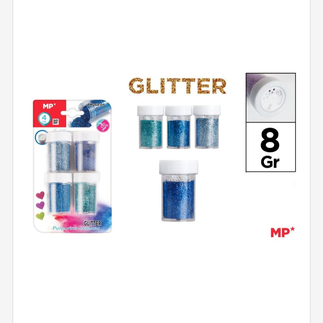 Purpurina glitter 4 unidades