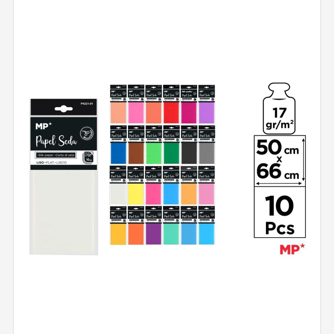 Papel de seda de colores NO metalizado ni Fluor 50*66cm