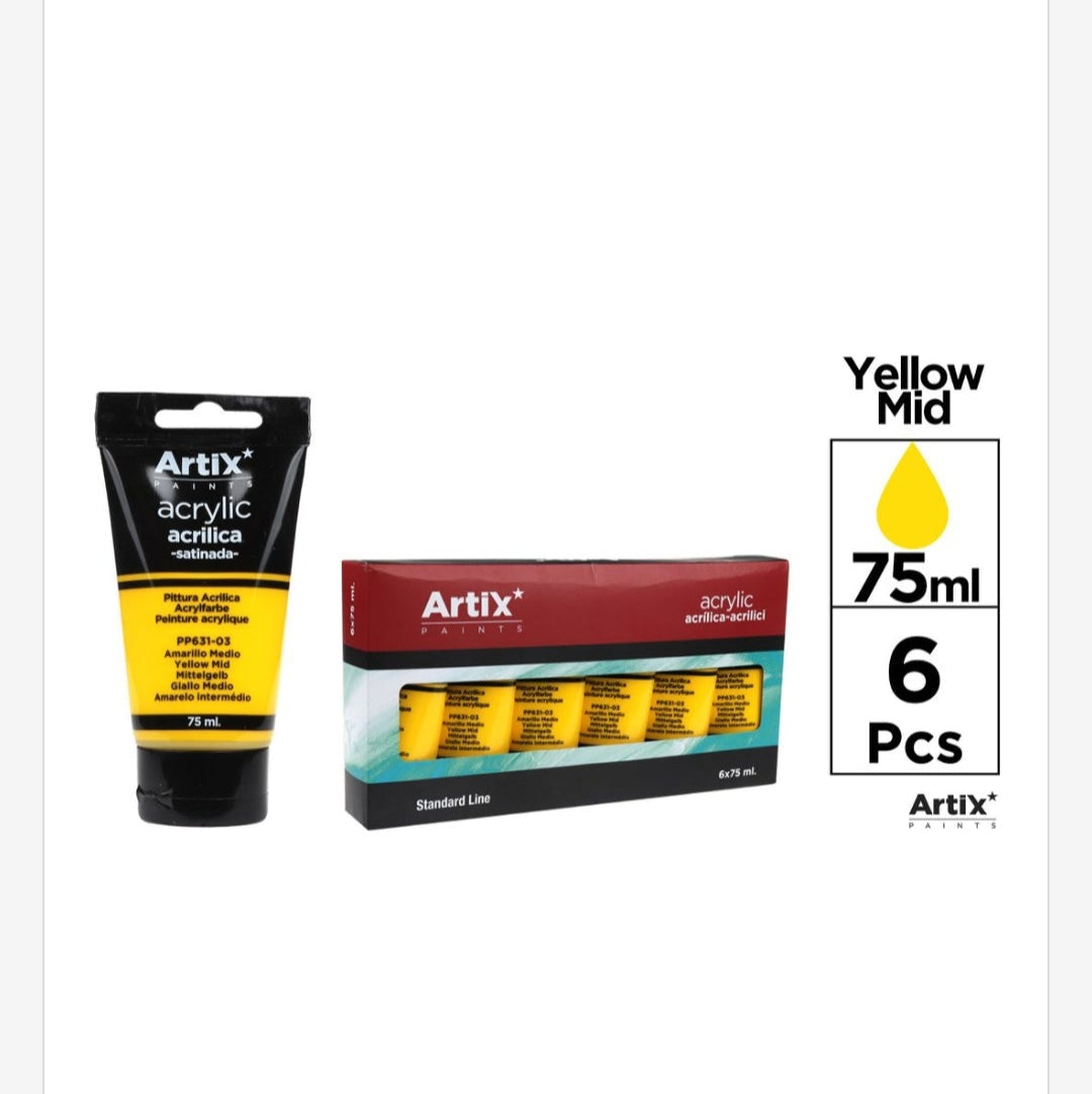Pintura acrílica de colores 75ml (por unidad se vende)