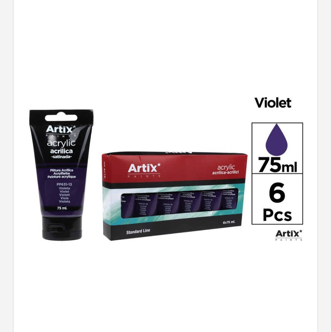 Pintura acrílica de colores 75ml (por unidad se vende)