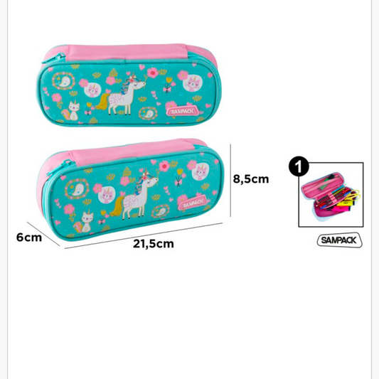 Estuche de cremallera unicornio