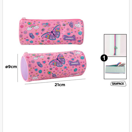 Estuche cremallera mariposas