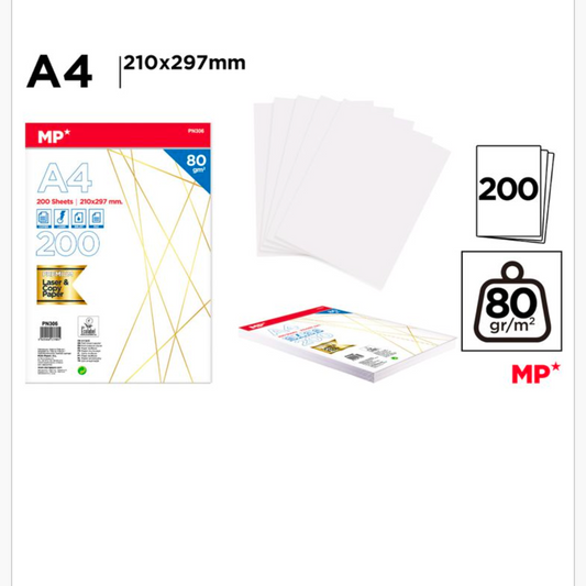 Papel A4 200 hojas 80g