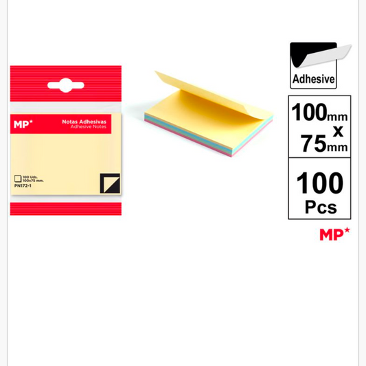 Notas adhesivas Neón post it 100*75mm