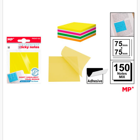 Notas adhesivas transparentes post it 75mm