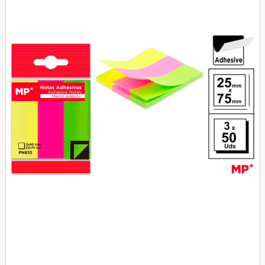 Notas Adhesivas post-it 25*75*3mm