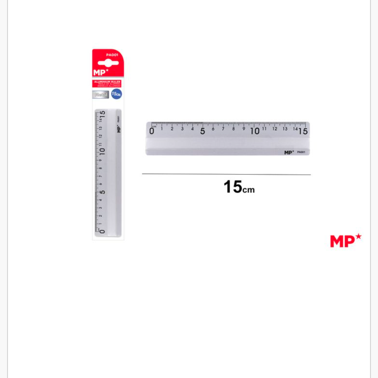 Regla de alumnio 15cm