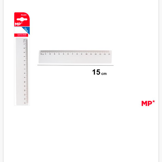 Regla de plástico 15cm