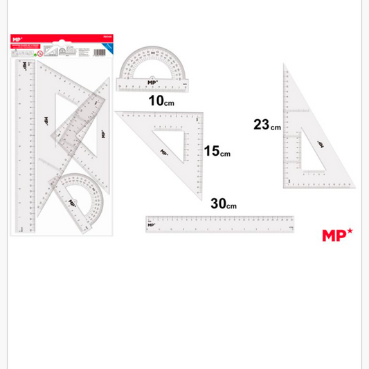 Reglas de dibujo 4 piezas