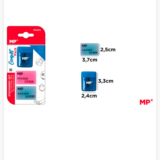 Set de Goma + Sacapuntas