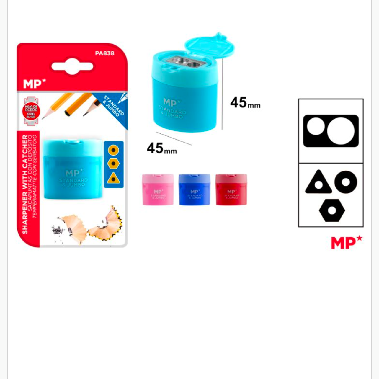 Double sharpener with container and lid