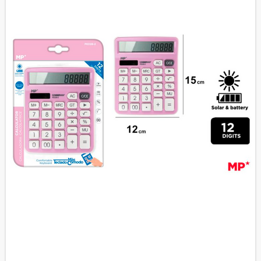 Calculadora solar rosa
