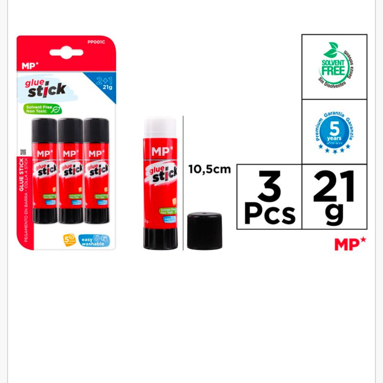 Pegamento de barra 3 unidades 40g