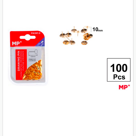 Chinchetas doradas 10mm