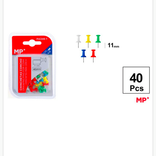 Chinchetas corcho standard colores