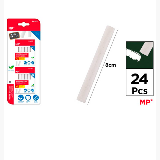 MP pack de tizas blancas finas 24pcs