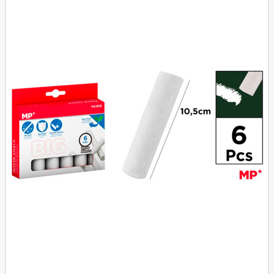 MP Pack de tizas grandes blancas 6pcs