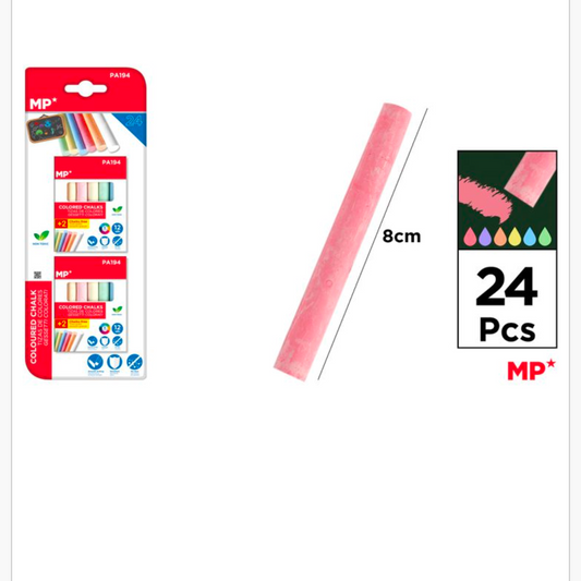 MP pack de tizas multicolor 24pcs