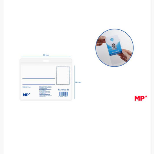 MP Tarjeta identificación horizontal extensible