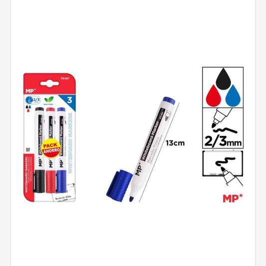 Pack de 3uds marcadores de pizarra