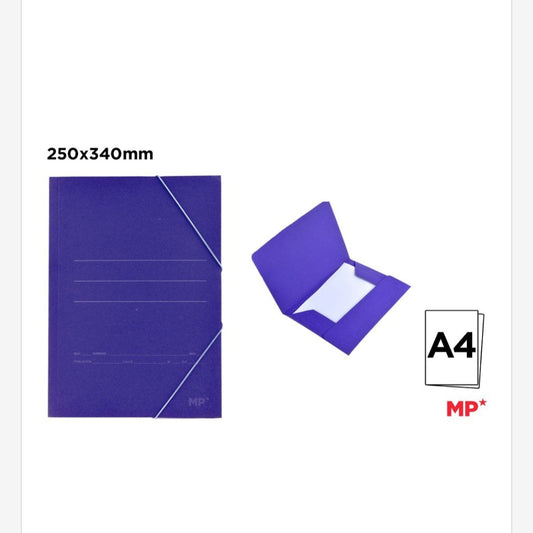 Carpeta azul con solapa A4