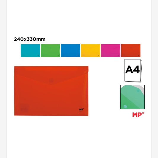 Carpeta de plástico de colores A4