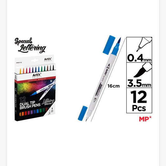 Rotulador doble punta pincel para lettering