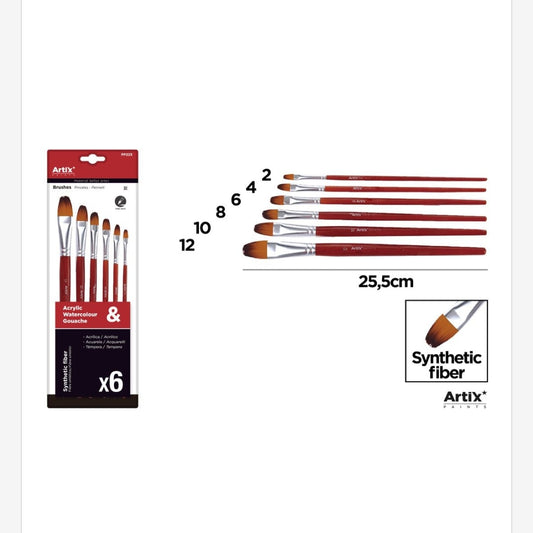 Pack de pinceles profesionales 6uds