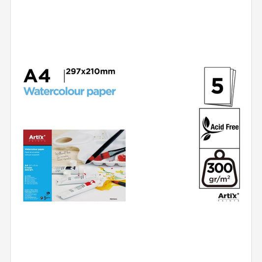 Papel de acuarelas A4