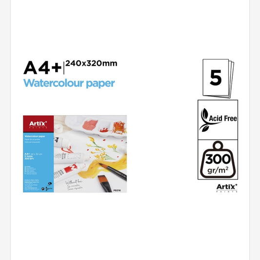 Papel de acuarelas A4+