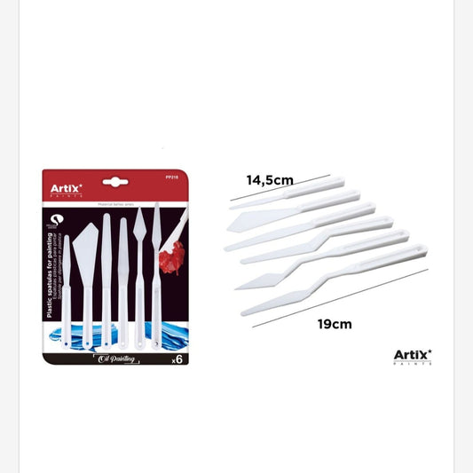 Espátulas para pintar de plástico