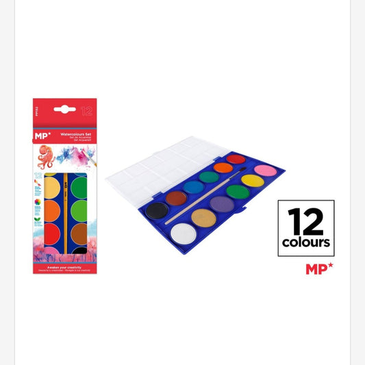 Pintura acuarela 12 colores