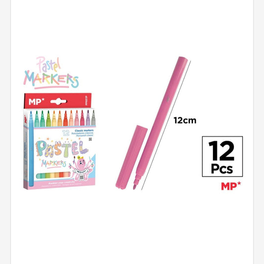 Rotuladores color pastel 12 uds