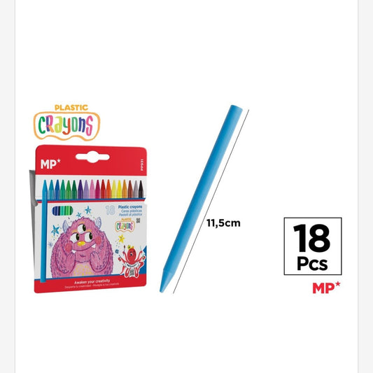 Cera plástica KIDS 18 uds