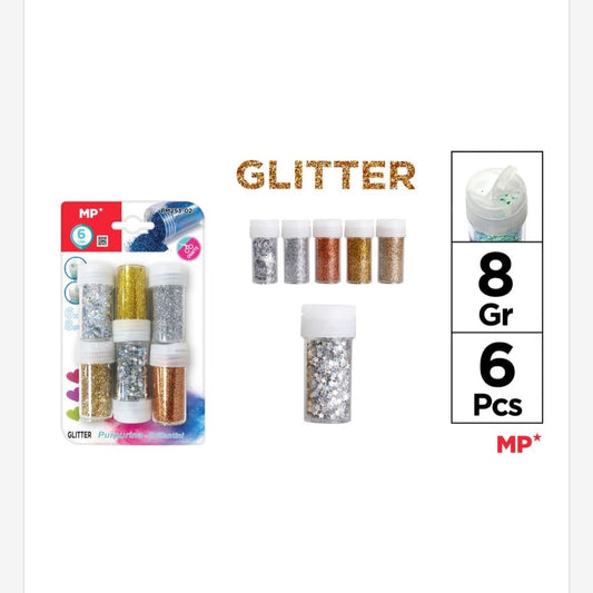 Purpurina glitter forma de estrella