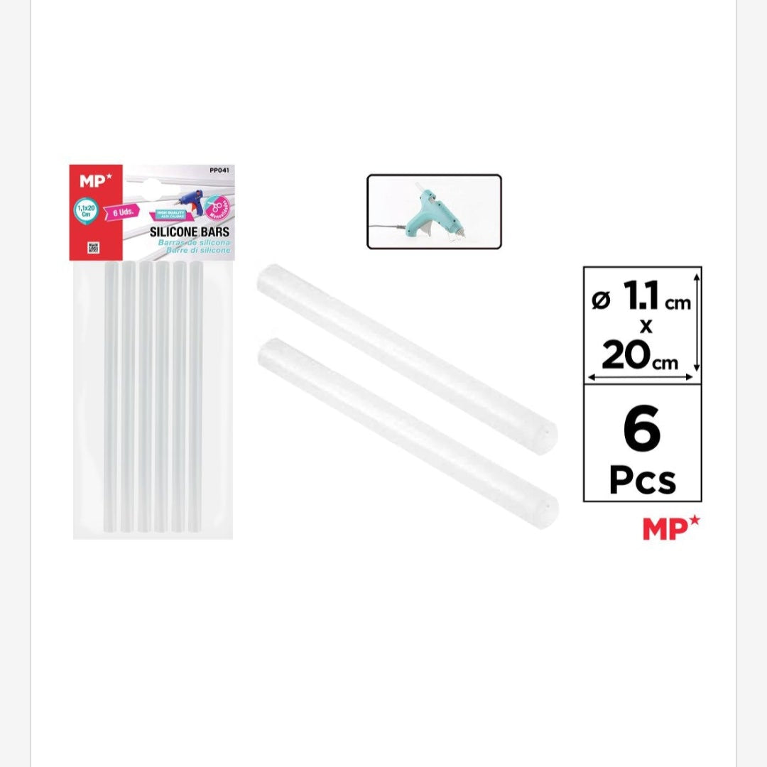 Barras de silicona 1.1cm*20cm 6 uds