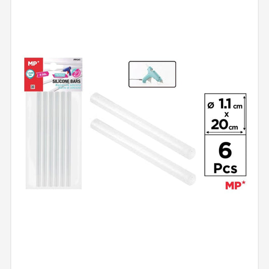 Barras de silicona 1.1cm*20cm 6 uds